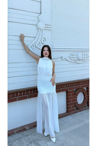 Pelerinli Eteği Şifon Astarlı Özel Gün Mezuniyet Düğün Kına Nişan Kadın Elbise