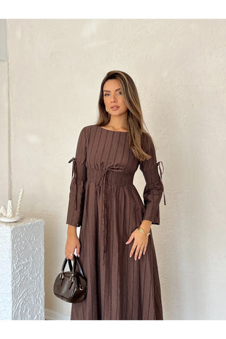 Gipeli Uzun Boy Özel Gün Günlük Uzun Kol Kadın Elbise