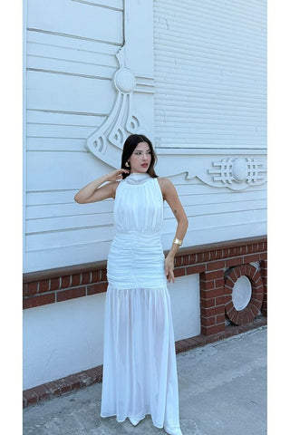 Pelerinli Eteği Şifon Astarlı Özel Gün Mezuniyet Düğün Kına Nişan Kadın Elbise