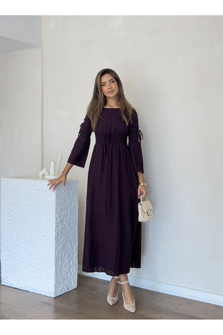 Gipeli Uzun Boy Özel Gün Günlük Uzun Kol Kadın Elbise