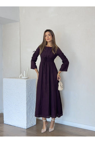 Gipeli Uzun Boy Özel Gün Günlük Uzun Kol Kadın Elbise